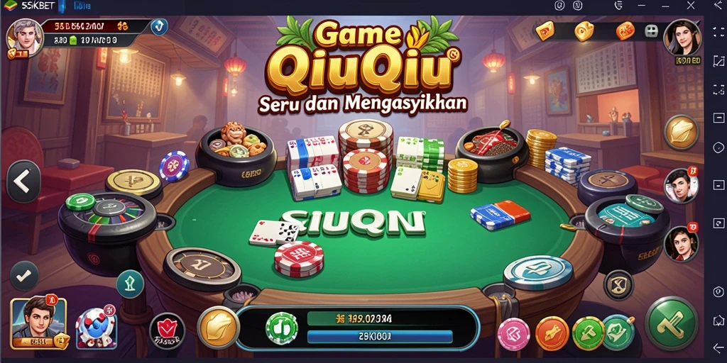 Tampilan gameplay QiuQiu yang menegangkan di 55KBET.