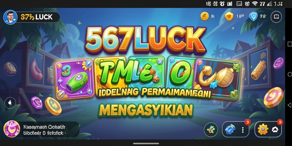 Tampilan gameplay 567LUCK yang menarik dan penuh warna.