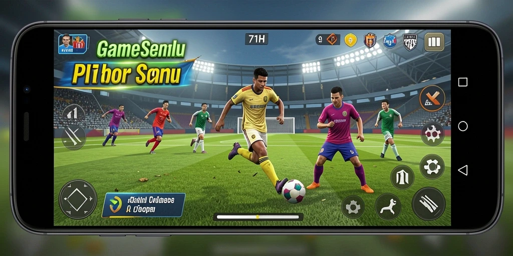 Screenshot gameplay 71H menampilkan aksi olahraga yang mendebarkan.