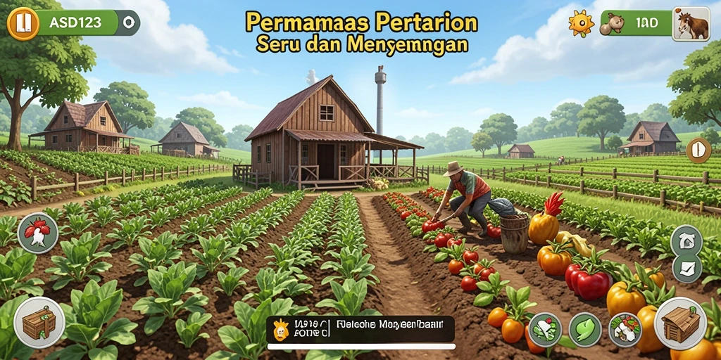 Gameplay menakjubkan dalam ASD123 menampilkan pertanian yang hidup.
