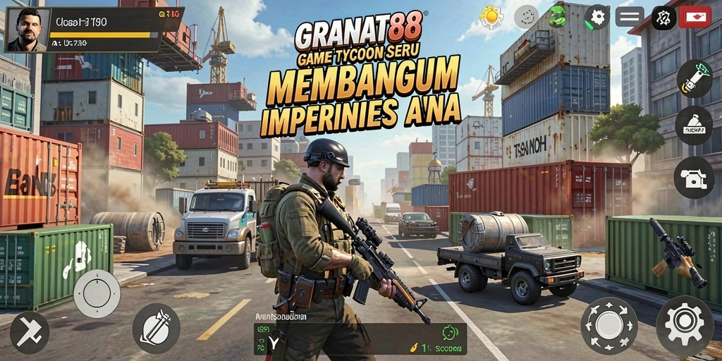Tampilan gameplay GRANAT88 dengan strategi bisnis yang mendalam.