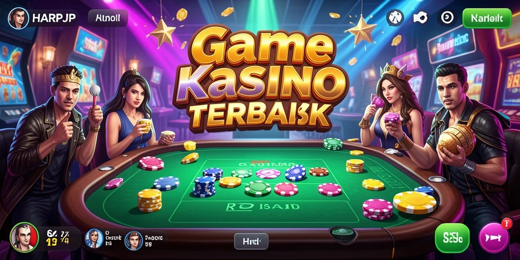 Tampilan screenshot utama HARAPJP yang menunjukkan keseruan permainan Kasino.