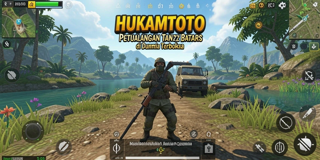 Gambaran gameplay Open World di HUKUMTOTO yang mengesankan.