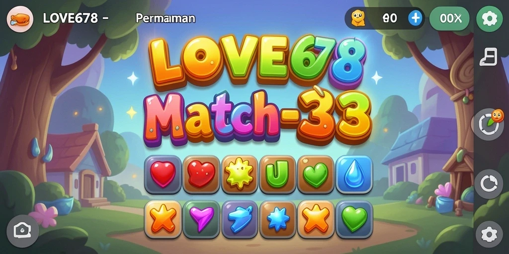 Gameplay seru LOVE678 dengan grafis menarik dan tantangan Match-3.