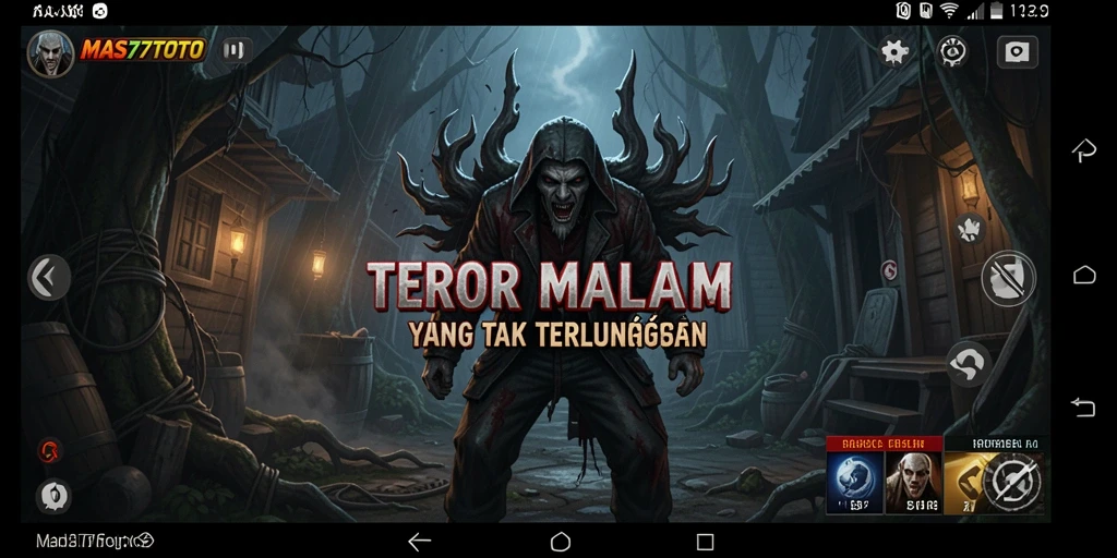 Screenshot menampilkan suasana mencekam dari gameplay MAS77TOTO.