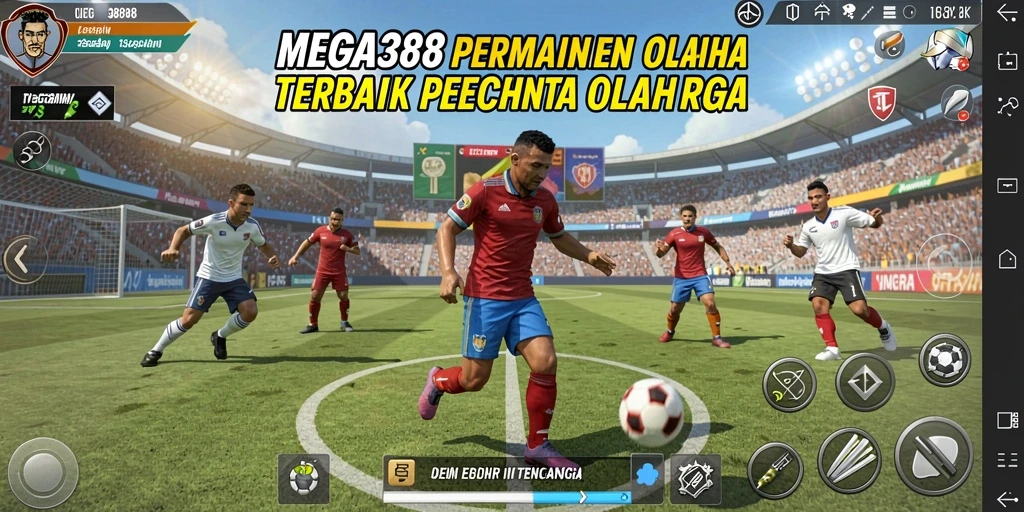 Tangkapan layar gameplay MEGA388 yang menampilkan aksi olahraga yang intens.