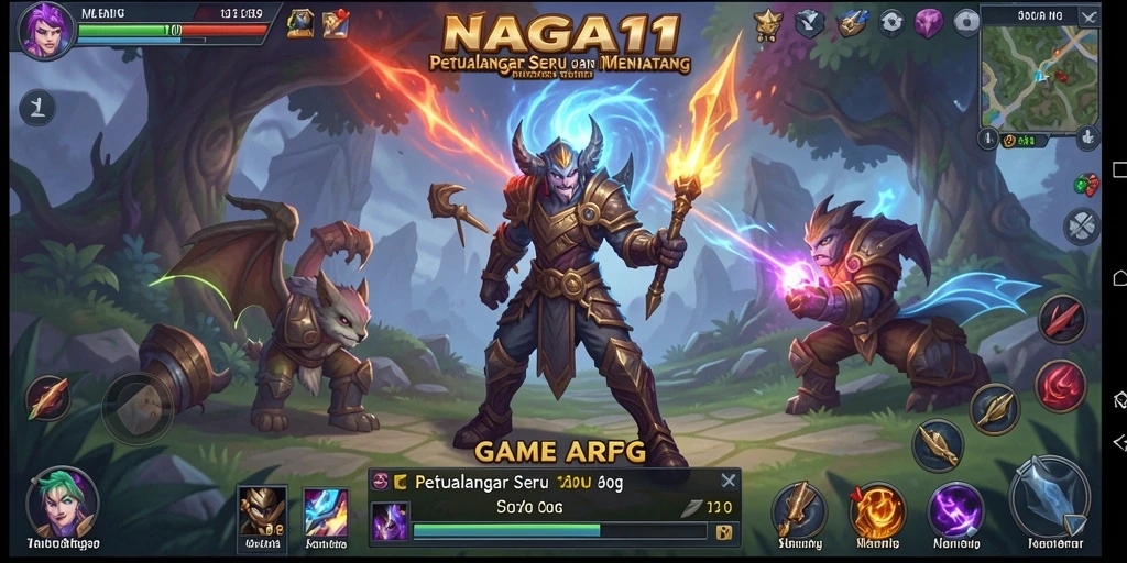 Tampilan gameplay epik dari NAGA11 yang penuh aksi.