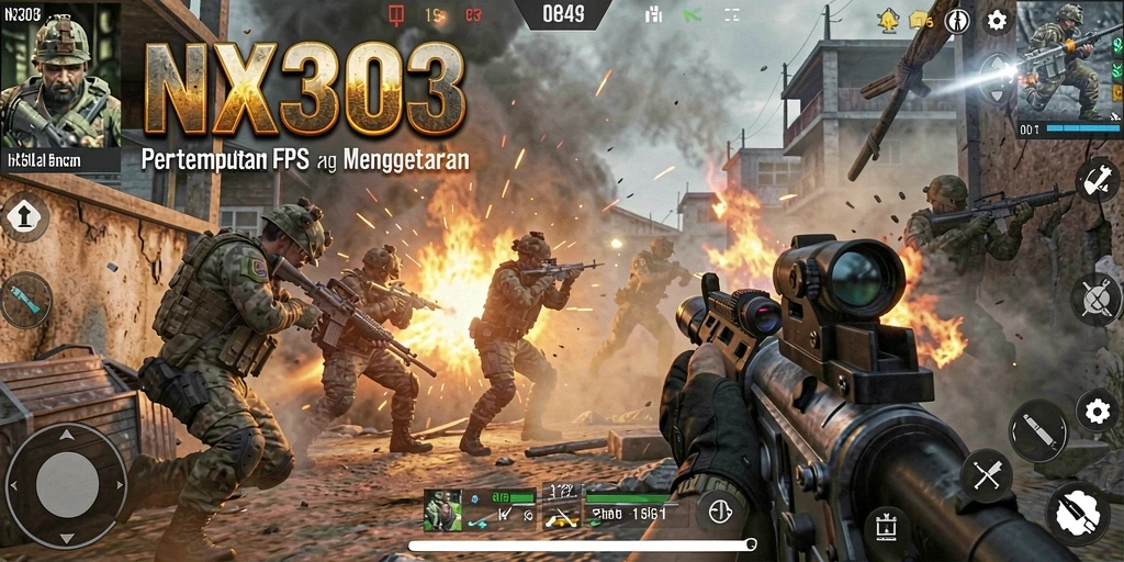 Gameplay menegangkan di NX303 dengan aksi tembak-menembak yang seru.
