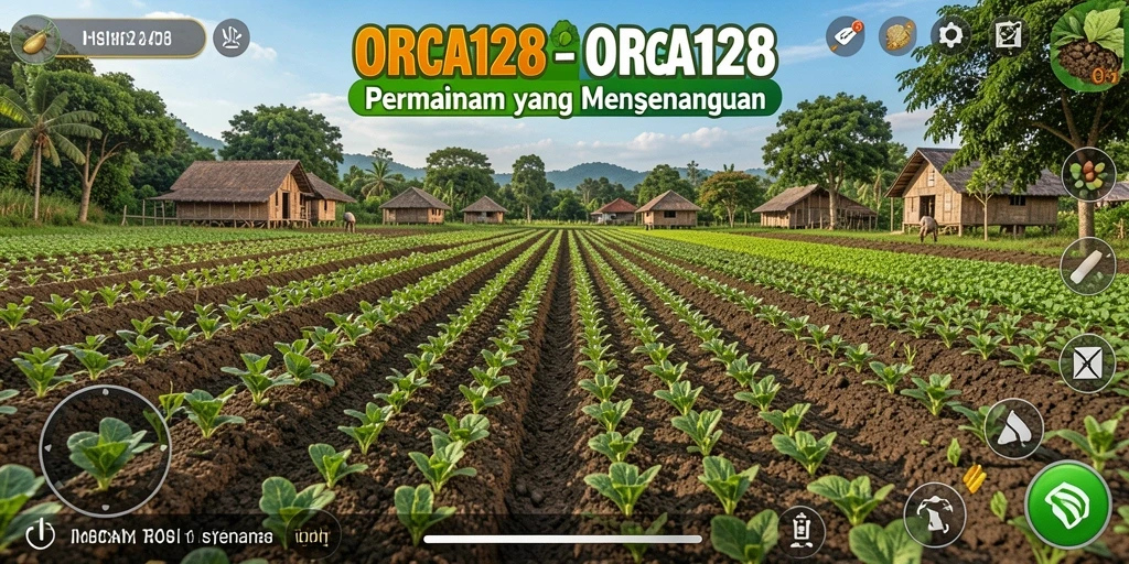 Tampilan gameplay menawan dari ORCA128 saat bertani.