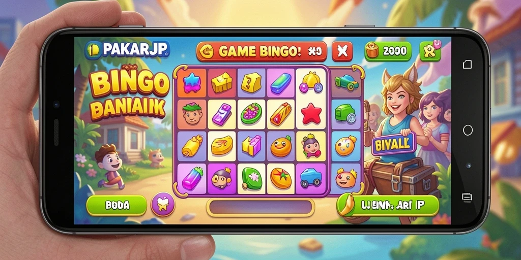 Screenshot gameplay PAKARJP yang menunjukkan keseruan bermain Bingo.