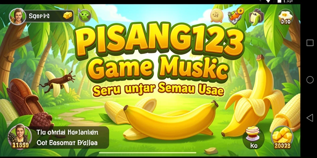 Screenshot gameplay PISANG123 menampilkan antarmuka penuh warna dan interaktif.