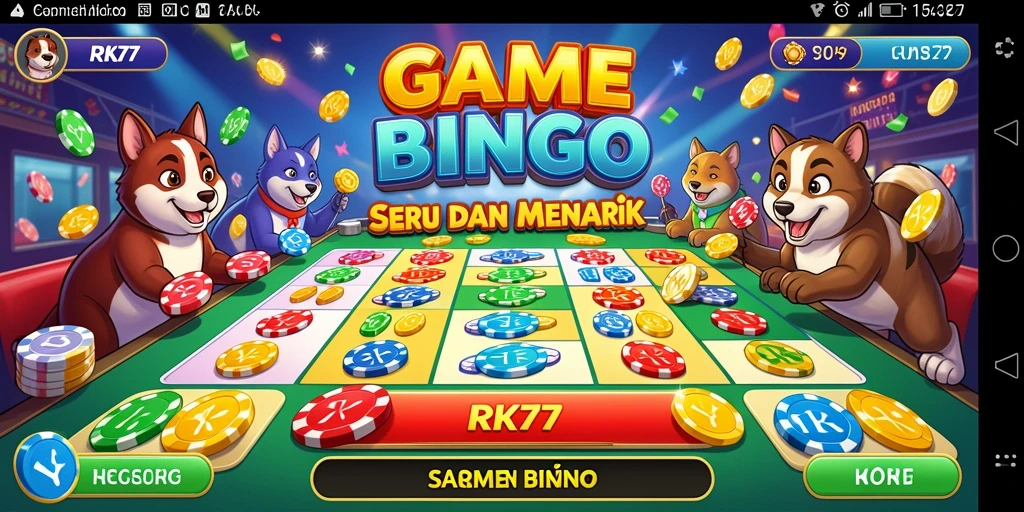 Ilustrasi gameplay Bingo yang seru dan menarik di RK77.