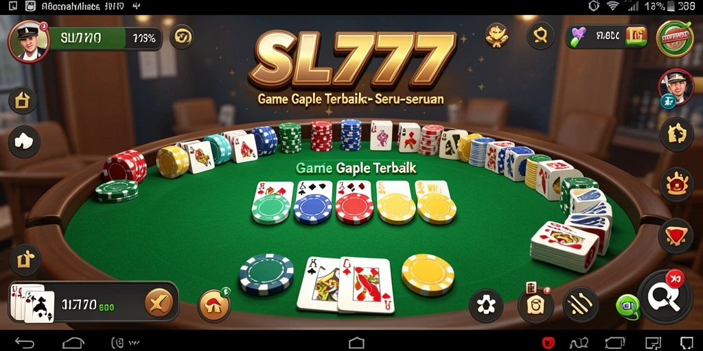 Screenshot gameplay SL777 menampilkan aksi seru permainan Gaple.
