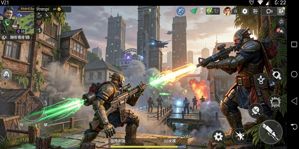 Tampilan menawan dari gameplay V21 yang menantang.
