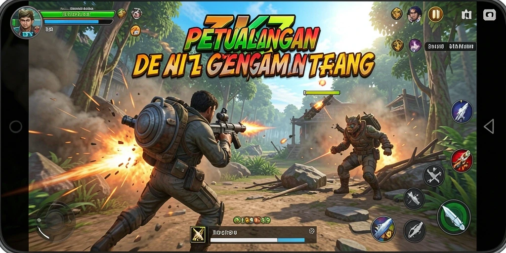 Screenshot gameplay ZK7 menampilkan aksi mendebarkan.